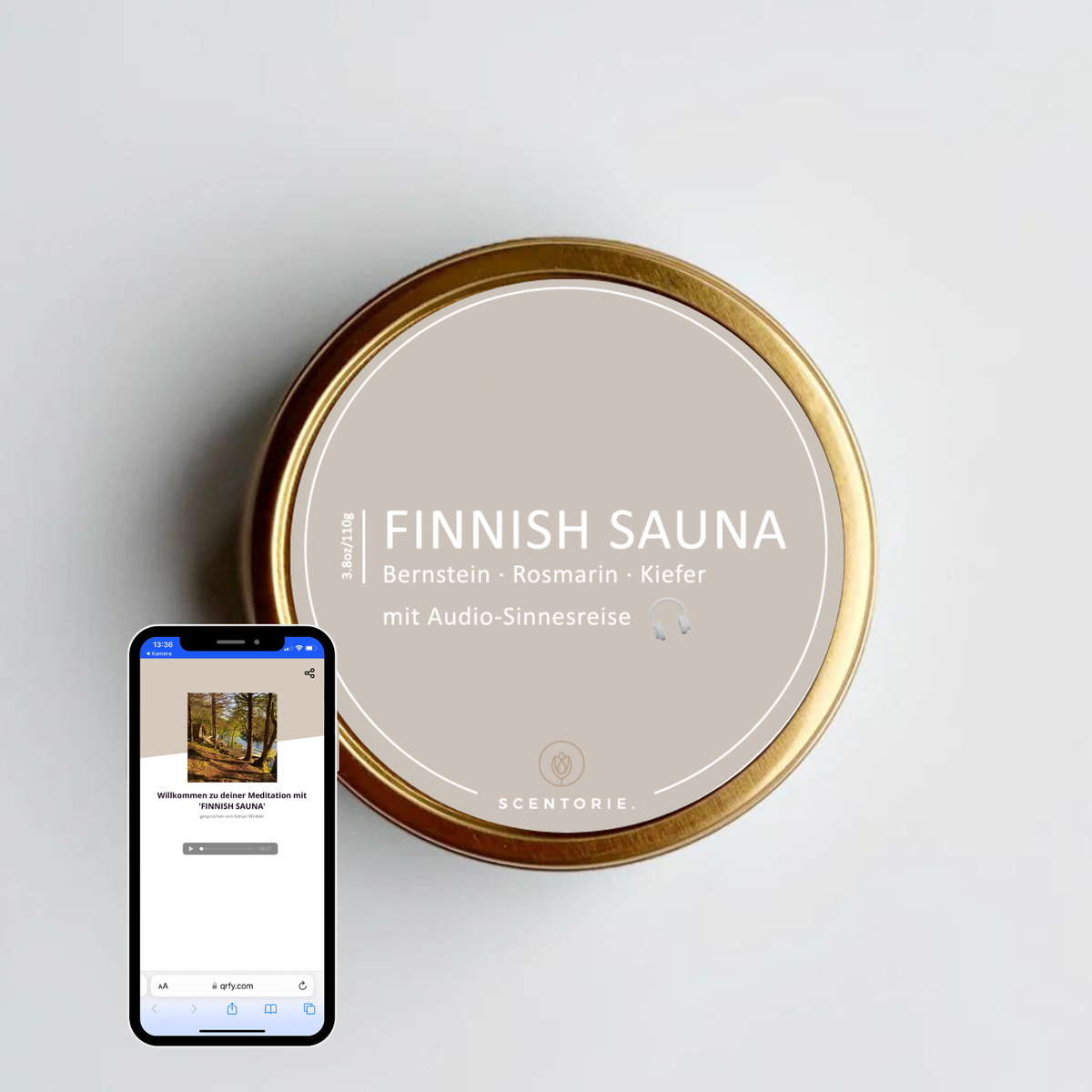 FINNISH SAUNA (110g Duftkerze mit Holzdocht)