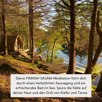 FINNISH SAUNA (300g Kerze) MEDITATION: Fasssauna am See