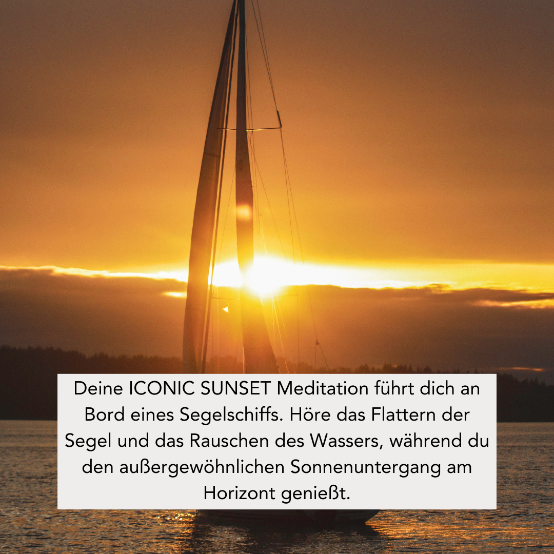 ICONIC SUNSET (300g Kerze) MEDITATION: Segelturn beim Sonnenuntergang