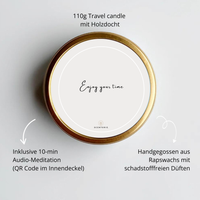 ENJOY YOUR TIME (110g Duftkerze mit Holzdocht)