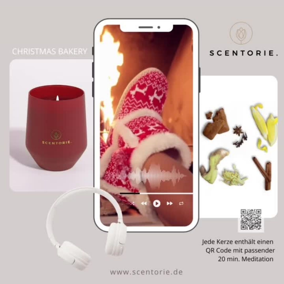 MERRY CHRISTMAS (110g Duftkerze mit Holzdocht)
