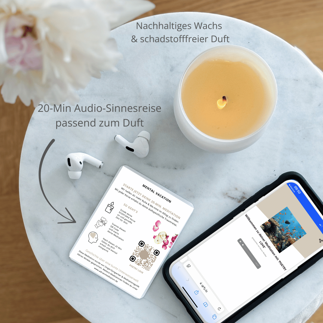 POETRY LOVE (300g Kerze) MEDITATION: Tauchgang zum Korallenriff